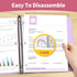 SUNEE 3 Ring Binder 1 Inch - 6 Pack Clear View PVC-Free Binder for School or Office Supplies, Pastel