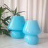 LongTN Swirl Mushroom Lamp, Translucent Glass Table Bedside Lamps Italian Style Modern Striped