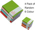 Yansanido 4 Pcs 3 Inch x 4 Inch Pocket Notebook with PU Leather Case, Softcover, Color Random, 96 Sheets