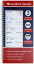 IWIZPRINT Money and Rent Receipt Book 3-Part Carbonless 5-1/2" x 11" Spiral Bound