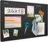 Large Bulletin Board, 24 x 18 inches Felt Decorative Pin Board, Self-Adhesive Vision Board with 20 Pushpins - Black