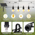 100FT 32 Shatterproof,Dimmable ZJOJO Solar Lights Outdoor Wateroproof, Solar String Lights with Remote USB Port LED