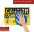 SmartSign U9-1317-ND_10x14 "Caution - Maximum Height __ Ft __ In" Write-On Label | 10" x 14" Vinyl Black on Yellow