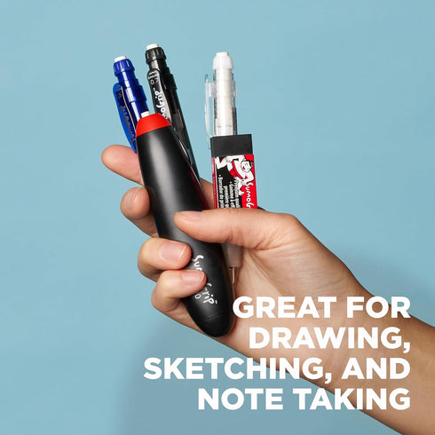 SAKURA SumoGrip Mechanical Pencil, 0.5 mm, Ergonomic with Comfort Grip, Clear Blue