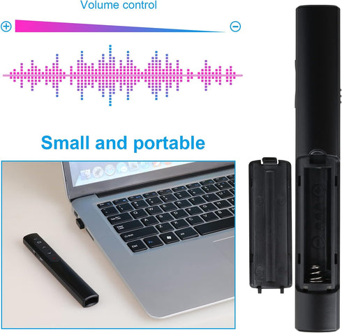 UBUYONE Wireless Presenter Remote, Presentation Clicker with Hyperlink & Volume Remote Control PowerPoint Office