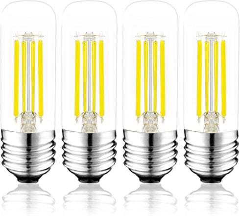 T10 LED Bulb, 5000K, 3.2 inches, E26 LED Bulb, 60 Watt Equivalent, Dimmable, T25 Tubular Light Bulb, Edison Bulbs, 6W,