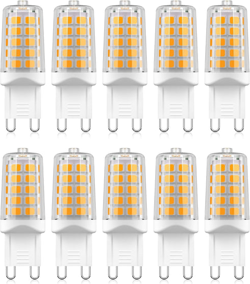 10 Pack G9 LED Bulb, 40 Watt Equivalent T4 Chandelier Light Bulbs,4W