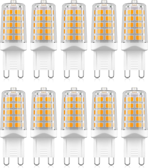 10 Pack G9 LED Bulb, 40 Watt Equivalent T4 Chandelier Light Bulbs,4W