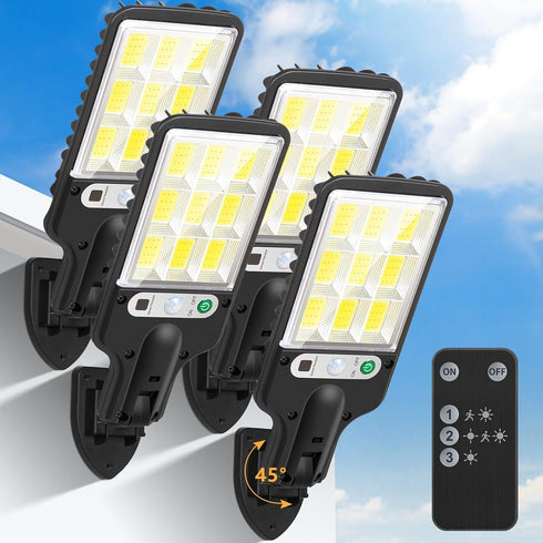 Flumy Outdoor Street Lights Solar Powered - 108 Solar Motion Lights Outdoor