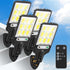 Flumy Outdoor Street Lights Solar Powered - 108 Solar Motion Lights Outdoor