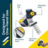 Excell Safeguard Packing Tape Dispenser - 2" Wide with Retractable Blade Cover, Ideal for Shipping and Sealing