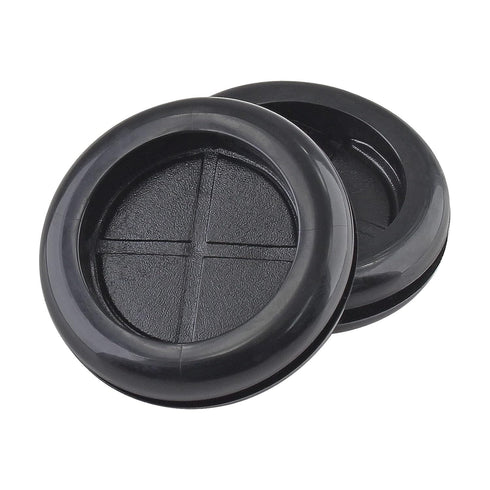 6 Pack Rubber Grommet, 2" Inside Diameter, 2-3/8" Drill Hole Firewall Plug for Wire Protection, Double Sided Round