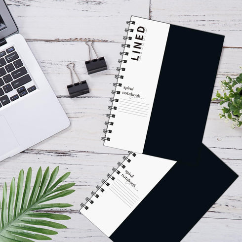 Lined Notebook Spiral Notebook 8.5" x 5.7" - 4 Pack A5 Lined Notebook, 120 Pages, 100 GSM Thick Paper for School, Office