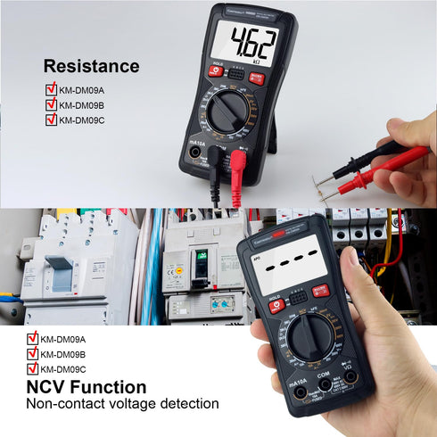 DC/AC Multi Meter, Mobile Phone Repair Digital Multimeter Voltage Resistance Diode hFE Tester