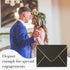 Black 5x7 Envelopes 50 Pcs, Goefun A7 V-Flap Envelopes with Gold Border for Baby Shower, Graduation, Announcements