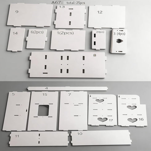 White Heart Drawer Bookshelf, Desktop Organizer with Shelves & Heart-Shaped Drawer for Desk, Office, Dorm - Display