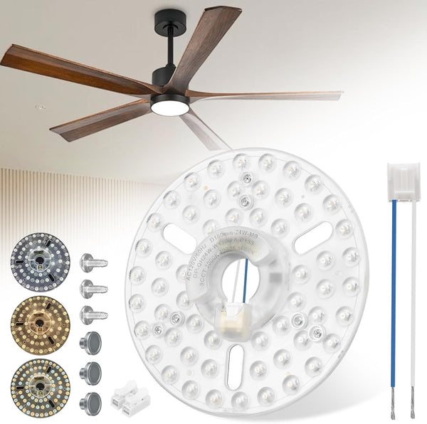 CQDAXUMY 6.3" Ceiling Fan LED Light Panel Replacement, Upgrade Retrofit Kit 2200LM Bright