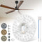 CQDAXUMY 6.3" Ceiling Fan LED Light Panel Replacement, Upgrade Retrofit Kit 2200LM Bright