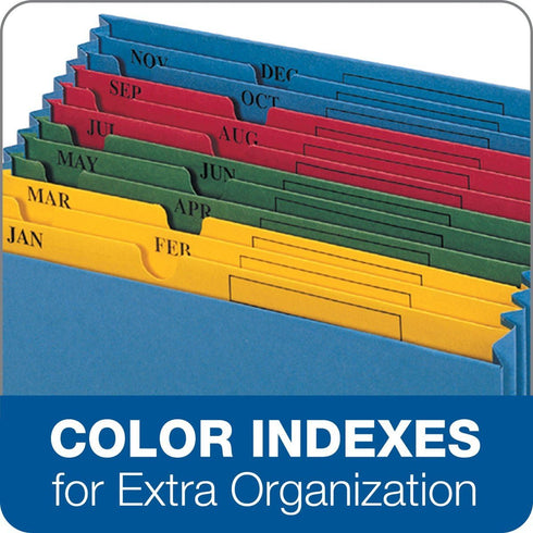 Globe Weis QuickVue Project File, Monthly Index, Letter Size, Blue (20135) - Globe-Weis/Pendaflex