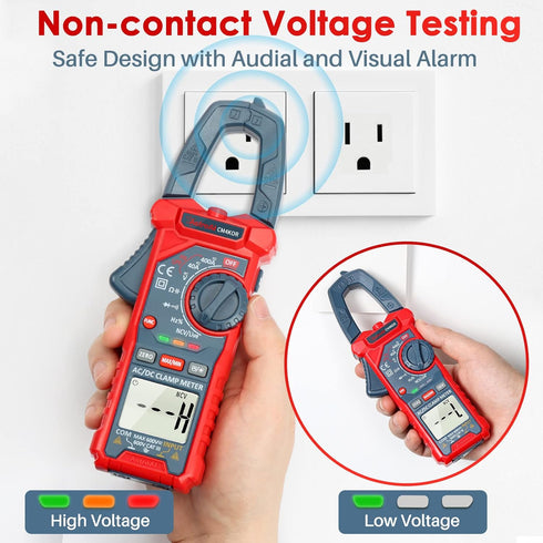 AstroAI Digital Clamp Meter Multimeter, 4000 Counts, Auto-ranging Amp Tester for AC/DC Voltage & Current