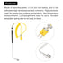 MECCANIXITY K Type Surface Thermocouple Temperature Probe Sensor Stainless Steel -58 to 932°F (5.1ft)