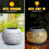 2 Pcs Solar Table Lantern Outdoor Waterproof Flickering Flame Solar Powered LED Light Decorative Metal Outdoor Lamp
