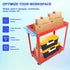 Majnesvon 2 450 LBS 1) Tier Metal Utility Cart on Wheels, Rolling Tool Carts with Lockable Wheels & Ergonomic Handle