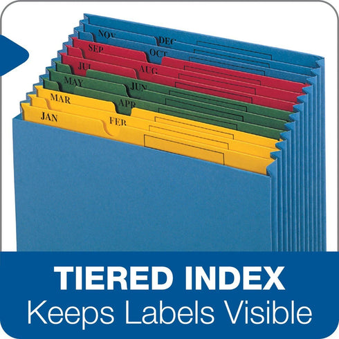 Globe Weis QuickVue Project File, Monthly Index, Letter Size, Blue (20135) - Globe-Weis/Pendaflex