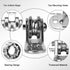 Small Silent Pulley Block Wall Ceiling Mount, Groove Wheel for Wire Rope Cord Material Handling Moving DIY Kits (4)