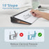ORIENTOOLS 16'' x 7'' Desktop Whiteboard with Glass Surface, Dry Erase Board with Storage, Desk Accessories for Office,