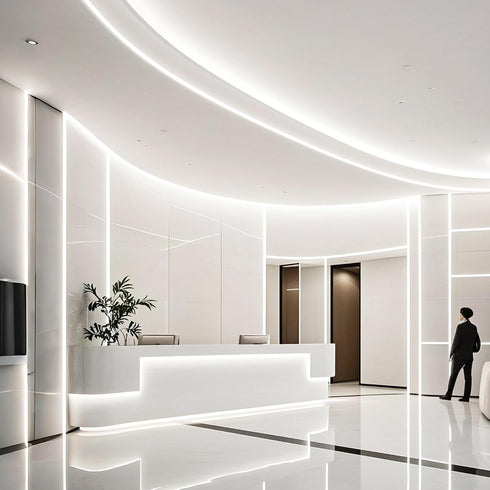 White,24V Dimmable Control,6000K 9.84FT/3m 8mmwide Ra>90 Pandery COB LED Strip Lights Cool led Light Strip KIT