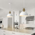 12 Inch 1 Pack Sandy White Farmhouse Pendant Lights for Kitchen Island Industrial Adjustable Height Vintage Dome