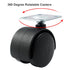 4pcs 1.5 Inch Black Nylon Swivel Caster Wheels, Heavy Duty Replacement for Furniture and Cabinets