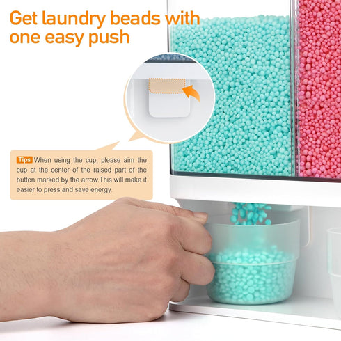 Conworld Laundry Detergent Dispenser, Scent Booster Beads Dispenser for Laundry Room Organization, Suitable for Beads