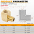 KOOTANS 4pcs 1/4 NPT 90 Degree Barstock Street Elbow Brass Fittings, 1/4" NPT Male to Female Thread