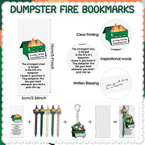 Sayglossy 100 Sets Funny Dumpster Fire Response Team Employee Appreciation Gifts Positive Animal Dumpster Ballpoint Pen