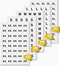 Size Stickers for Clothing, Pack of 2000 Round Self-Adhesive 3/4" Labels, Includes XS S M L XL Clothing Size Stickers
