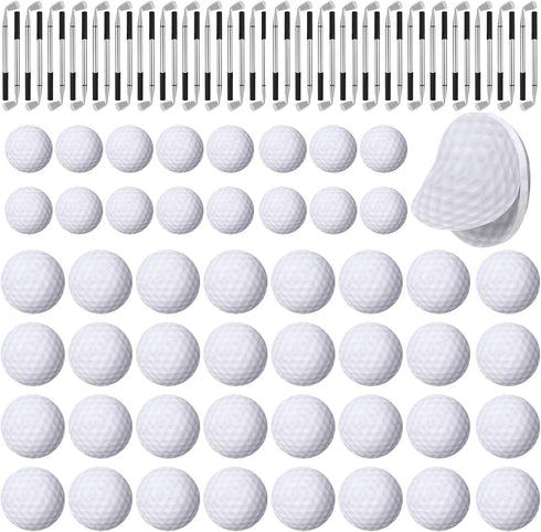 Jspupifip 96 Pcs Golf Party Favors Set with 48 Golf Ballpoint Pens and Sticky Notes