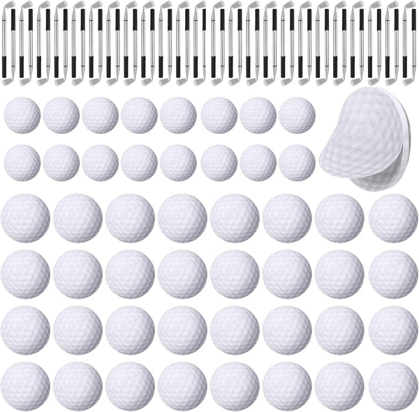 Jspupifip 96 Pcs Golf Party Favors Set with 48 Golf Ballpoint Pens and Sticky Notes