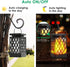 2 Pack(Black) TomCare Solar Lights Outdoor Flickering Flame Solar Lantern Outdoor Hanging Lanterns Decorative Outdoor