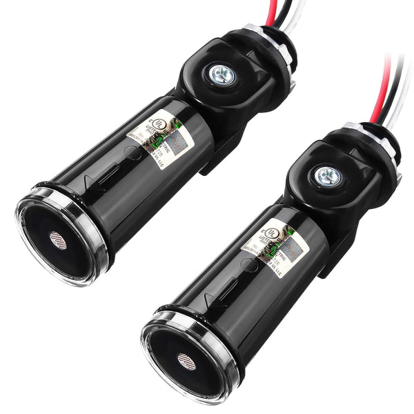 Automatic Lighting Sensor Switch 2pcs Photoelectric Switch for Outdoor Light Photo Cell
