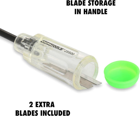 25500 11.5" OEMTOOLS Razor Blade Scraper Tool With Extended Sure-Grip Handle, Glass, Paint, Sticker Scraper