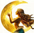 Generic Mermaid Night Light - Resin Touch Control Decoration, Bedroom Decorative Lamp, Nursery Home Bedside Accessory