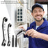 HVAC Service Wrench, 3/8 1/4 5/16 Refrigeration Service Wrench Set Air Conditioner Valve Ratchet Wrench with 2 Bit Adapter for Equipment Repair