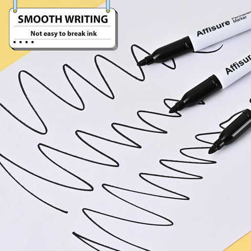 Permanent Markers, 60 Packs Bulk, Quick Drying, Waterproof, Durable for Glass, Tiles, and Cloth