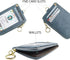 ID Badge Holder with Lanyard Wallet, PU Leather Card Holder with 1 Clear ID Window, 4 Credit Card Slots, Cash Coin Slot