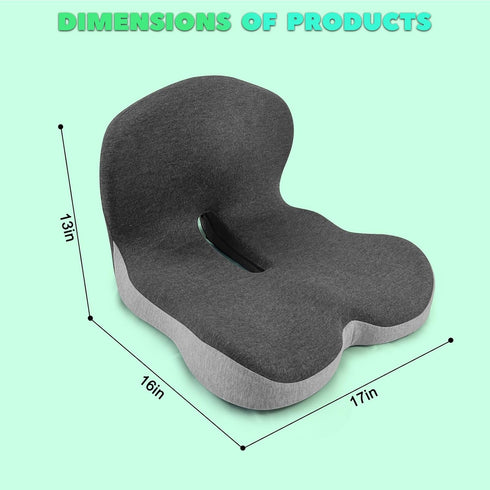 OuYezy Tailbone Buttocks Cushion for Office Chair Memory Foam Seat Pad for Butt Support Relief Ergonomic Chair Cushion