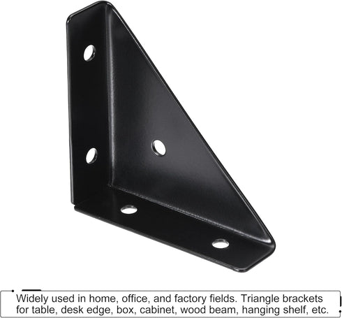 4Pcs 66mm 66mm, uxcell Angle Corner Brackets x Cold Rolled Steel Braces Joining Support with Screws for Desk Bed Edge