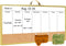 Magnetic Weekly Dry Erase White Board and Cork Board, Mini Whiteboard with Holder for Home Office Wall Decor