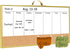 Magnetic Weekly Dry Erase White Board and Cork Board, Mini Whiteboard with Holder for Home Office Wall Decor